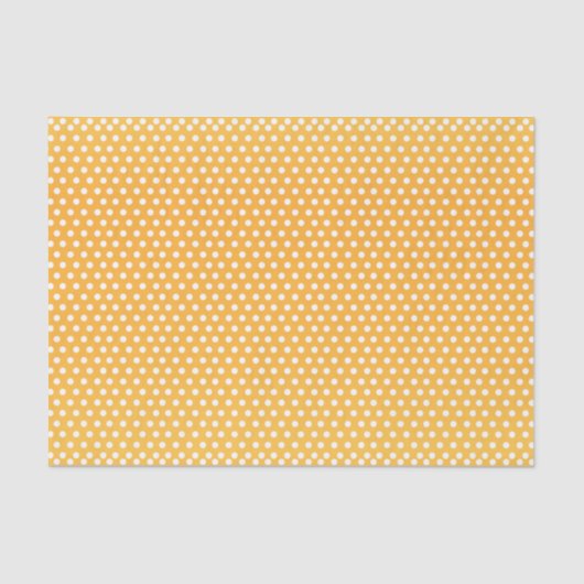 Golden Yellow en White Polka Dots Tissuepapier (Voorkant)