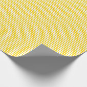 Golden Yellow en White Small Chevron Cadeaupapier (Hoek)