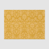 Golden Yellow Floral Damask Tissuepapier (Voorkant)