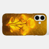 Golden Yellow Floral Light Hoesje-Mate iPhone Case (Achterkant (horizontaal))