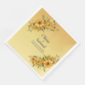 Golden Yellow Flowers Servet (Hoek)