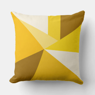 Golden Yellow Geometric Starburst Kussen