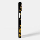 Golden Yellow Grunge Flower and Vine Case-Mate iPhone Case (Achterkant / Rechts)