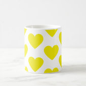 Golden yellow harten leuke witte koffie mok (Center)