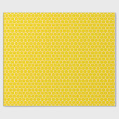 Golden Yellow Honeycomb Wrapping Paper Cadeaupapier (Vlak)
