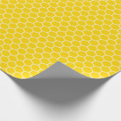 Golden Yellow Honeycomb Wrapping Paper Cadeaupapier (Hoek)