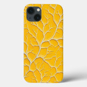 Golden Yellow iPhone Case Vein Design Bold (Achterkant)