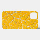Golden Yellow iPhone Case Vein Design Bold (Achterkant (horizontaal))