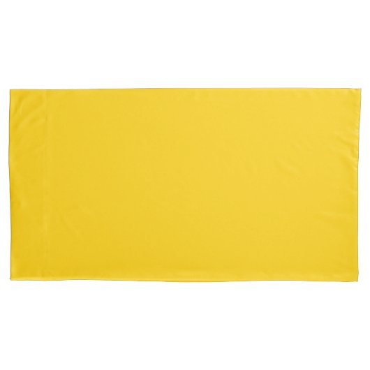 Golden Yellow King Sized Single Pillowcase Kussensloop (Voorkant)