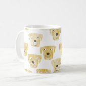 Golden Yellow Labrador Retriever Waterverf Koffiemok (Voorkant links)