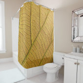 Golden yellow leaf pattern in the morning. douchegordijn (In situ)