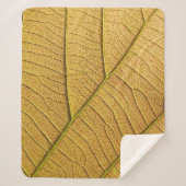 Golden yellow leaf pattern in the morning. sherpa deken (Voorkant)