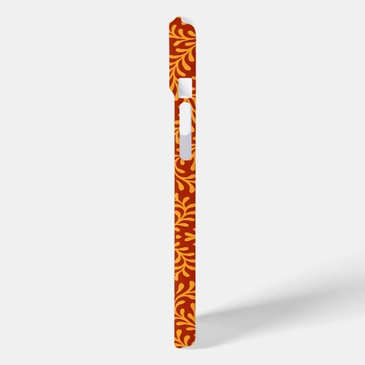 Golden Yellow Leafy Vine Pattern  Case-Mate iPhone Case (Achterkant / Links)