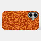 Golden Yellow Leafy Vine Pattern  Case-Mate iPhone Case (Achterkant (horizontaal))