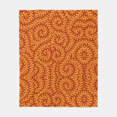 Golden Yellow Leafy Vine Pattern  Fleece Deken (Voorkant)