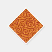 Golden Yellow Leafy Vine Pattern  Servet (Hoek)