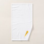 Golden Yellow Monogram on White Bad Handdoek (Handdoek)