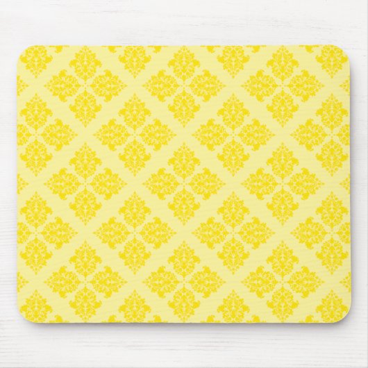 Golden Yellow Moroccan Damask Muismat (Voorkant)
