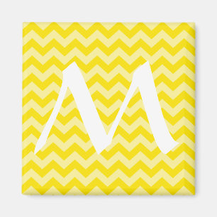 Golden Yellow Moroccan Moods Chevrons Magneet