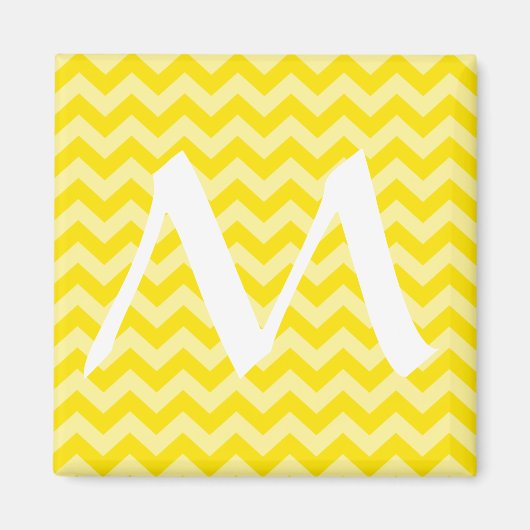 Golden Yellow Moroccan Moods Chevrons Magneet (Voorkant)