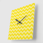 Golden Yellow Moroccan Moods Chevrons Vierkante Klok (Hoek)