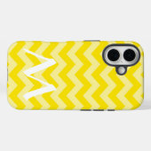 Golden Yellow Moroccan Moods Chevrons w/Monogram Case-Mate iPhone Case (Achterkant (horizontaal))
