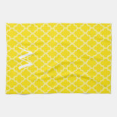 Golden Yellow Moroccan Moods Quatrefoil met Initia Theedoek (Horizontaal)