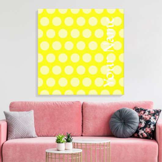 Golden Yellow Moroccan Moods Stippen Canvas Afdruk (Insitu (Woonkamer))