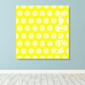 Golden Yellow Moroccan Moods Stippen Canvas Afdruk (Insitu (Houten vloer))