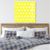 Golden Yellow Moroccan Moods Stippen Canvas Afdruk (Insitu (Slaapkamer))