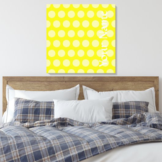 Golden Yellow Moroccan Moods Stippen Canvas Afdruk (Insitu (Slaapkamer))