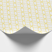 Golden Yellow op witte overlappende cirkels Cadeaupapier (Hoek)