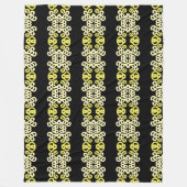 Golden Yellow Ornamental Stripe Seamless Pattern Fleece Deken (Voorkant)