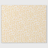 Golden Yellow over White Leaf Pattern Cadeaupapier (Vlak)
