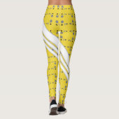 Golden Yellow Polka Dot Dames Leggings (Achterkant)