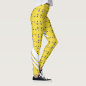 Golden Yellow Polka Dot Dames Leggings (Rechts)
