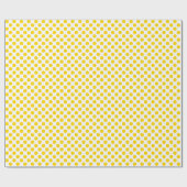 Golden Yellow Polka Dot op wit omslagpapier Cadeaupapier (Vlak)