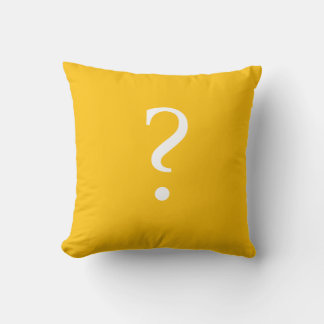 Golden Yellow Question Mark Sierkussen
