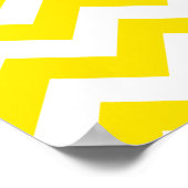 Golden Yellow Safari Chevron met aangepaste tekst Poster (Hoek)