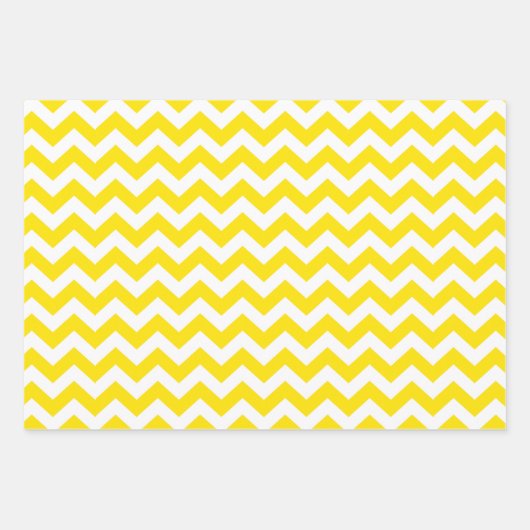 Golden Yellow Safari Chevron met Pop Art Giraffe Inpakpapier Vel (Voorkant 2)