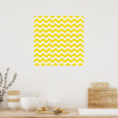 Golden Yellow Safari Chevron Poster (Keuken)
