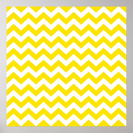 Golden Yellow Safari Chevron Poster (Voorkant)