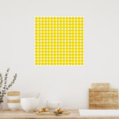 Golden Yellow Safari Dot Poster (Keuken)