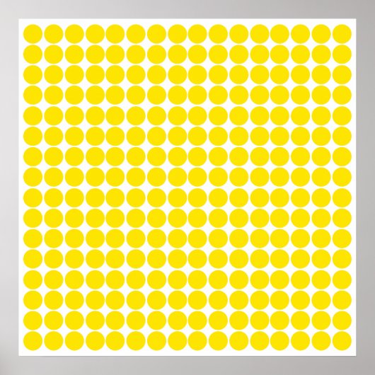 Golden Yellow Safari Dot Poster (Voorkant)