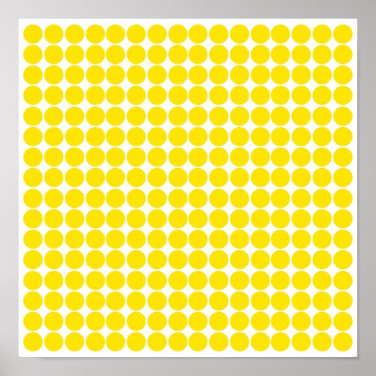 Golden Yellow Safari Dot Poster (Voorkant)