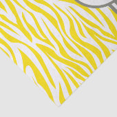 Golden Yellow Safari Zebra met monogram Tissuepapier (Detail)