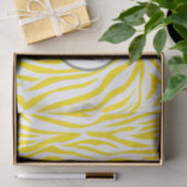 Golden Yellow Safari Zebra met monogram Tissuepapier (Geschenk)
