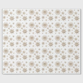 Golden Yellow Snowflakes Patroon Cadeaupapier (Vlak)