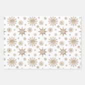 Golden Yellow Snowflakes Patroon Inpakpapier Vel (Voorkant 2)