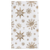 Golden Yellow Snowflakes Patroon Klein Cadeauzakje (Achterkant)